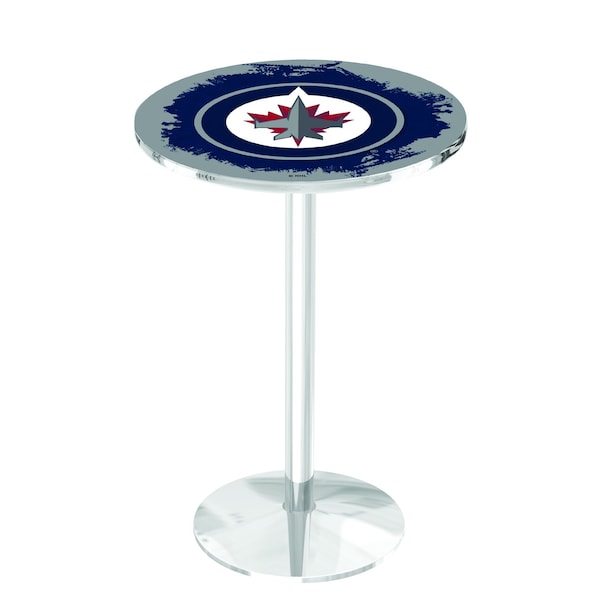 42" Chrome Winnipeg Jets Pub Table